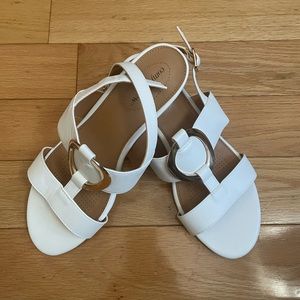Comfortview brand white sandals. Womens size 10W.